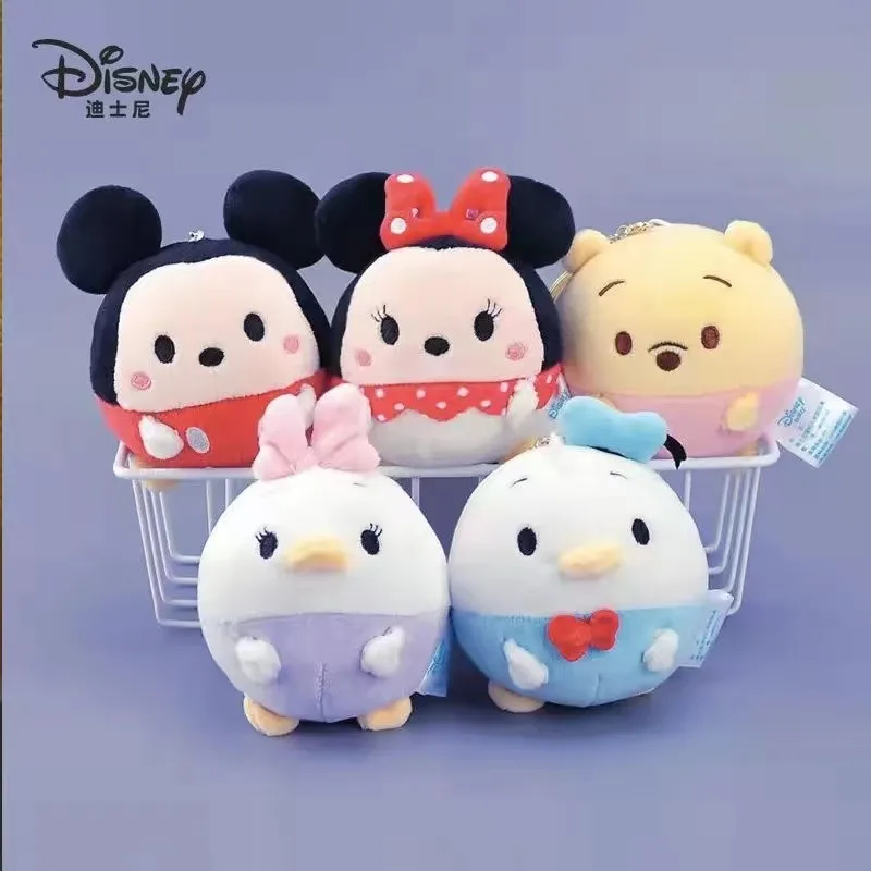 

Disney Mickey Donald Duck Cute Ball Plush Doll Small Pendant Book Bag Car Key Pendant Animation Toys nataljuguetes