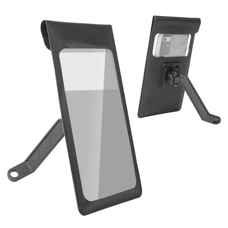 

Bicycle Phone Holder Bag Waterproof Handlebar Rear Mirror Phone Mount Bag Anti-Shake Mobile Phone Bag For Outdoor Cycling