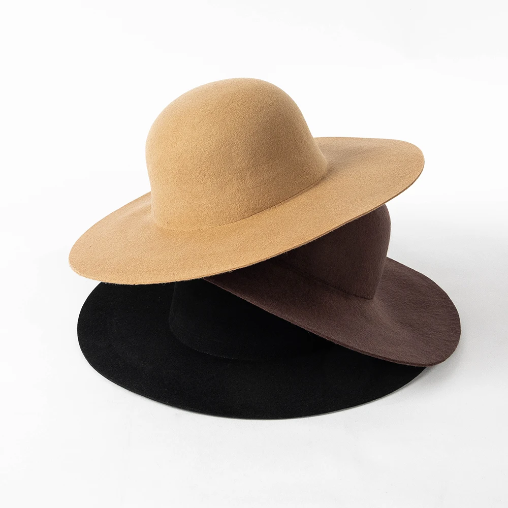 

Шляпа Кинг пшеничный женская с широкими полями, фетровая Федора в черном цвете, теплая уличная модная верхняя одежда для сцены, 2022