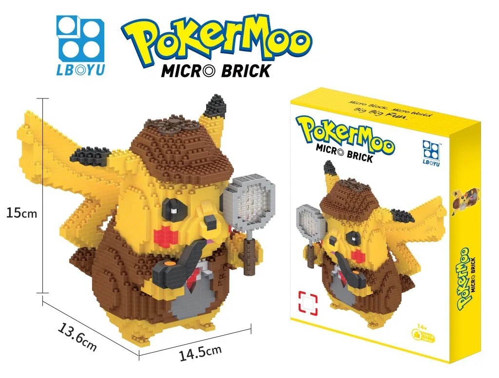 

Pokemon Detective Pikachu The Movie Figures Building Blocks Anime Aciton Figures Assembled Building Toys Cartoon Kid Gifts Boys