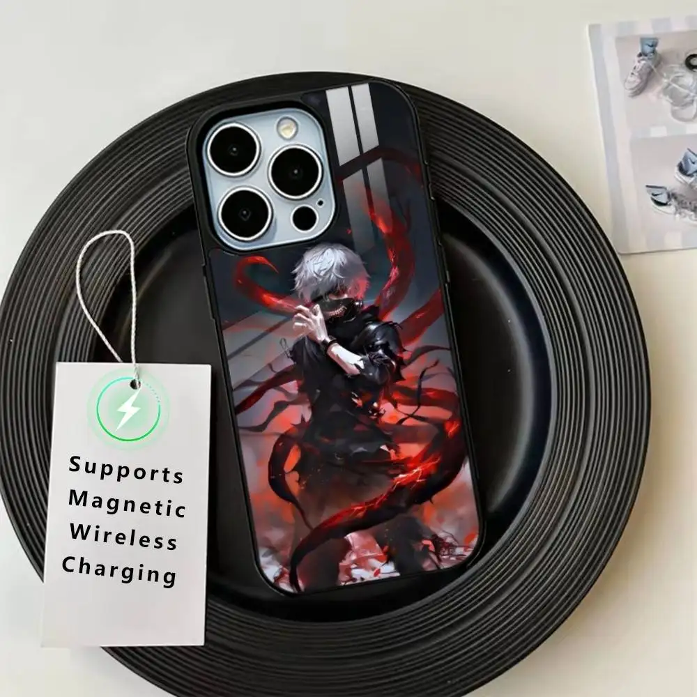 Фото Чехол для телефона Tokyo Ghoul Kaneki Ken (аниме) для iPhone 17, 16, 15, 14, 13, 12, 11 Plus, Pro с поддержкой магнитной беспроводной зарядки №2