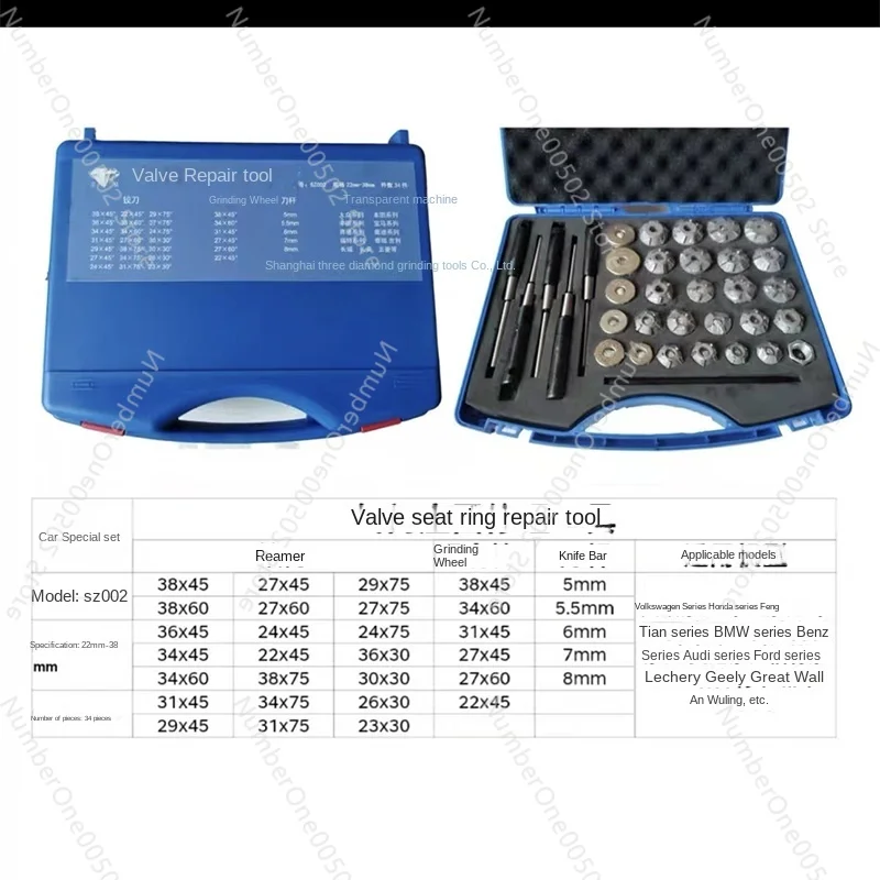 17-34 мм автомобильный развертка седла клапана набор 22-38 высококачественный