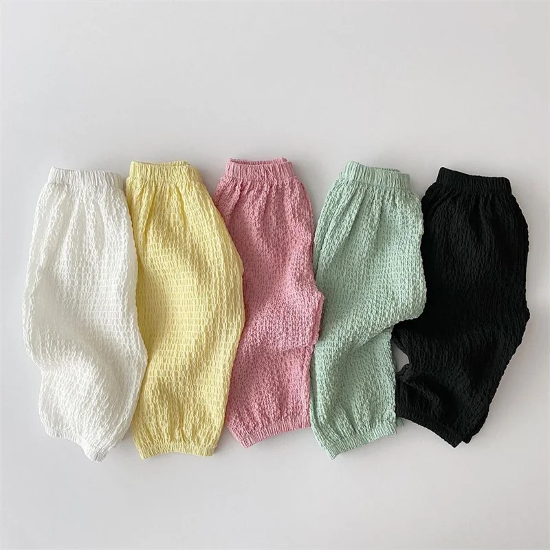 

Lawadka 9M-3T Summer Baby Pants For Girls Casual Cotton Children's Harem Pant Solid Toddler Long Trousers For Babies 2022 Style