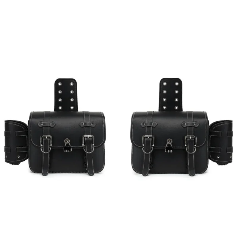 

Седельная сумка для мотоцикла в стиле ретро, большая вместительная боковая сумка для мотоцикла, инструмент для хранения для Harley Sportster XL 883 1200, Honda/Yamaha/Suzuki