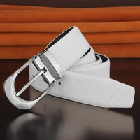 white belt mens fashion trend wild pin buckle leather texture cowhide student british casual simple luxury design golf belt