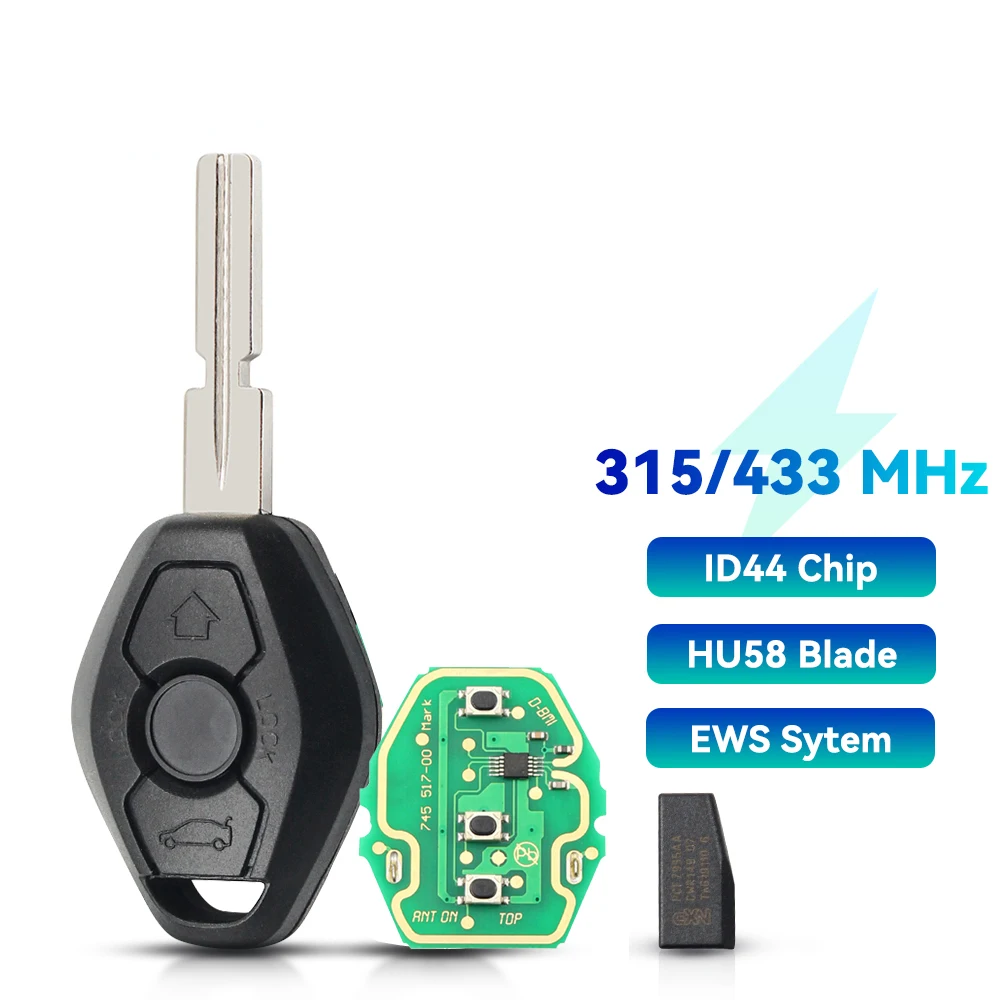 

KEYYOU EWS для BMW E38 E39 E46 X3 X5 Z3 Z4 1/3/5/7 серии 315/433 МГц ID44 чип БЕСКЛЮЧЕВОЙ вход передатчик автомобильный дистанционный ключ
