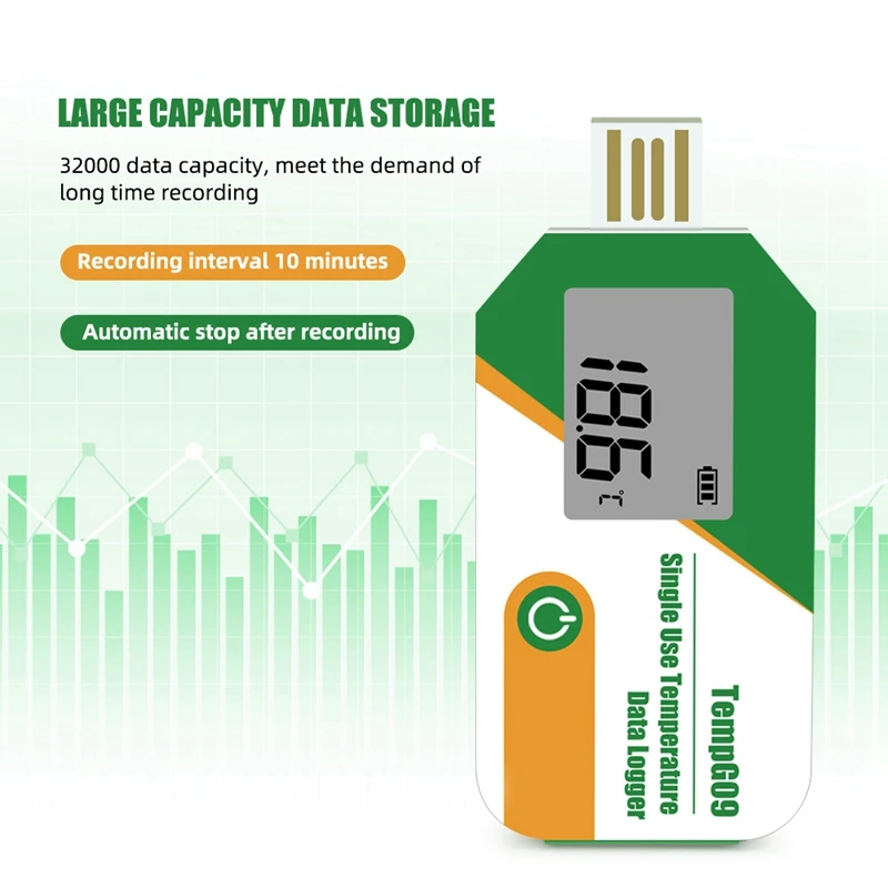 Цифровой портативный миниатюрный высокоточный регистратор данных одноразовый
