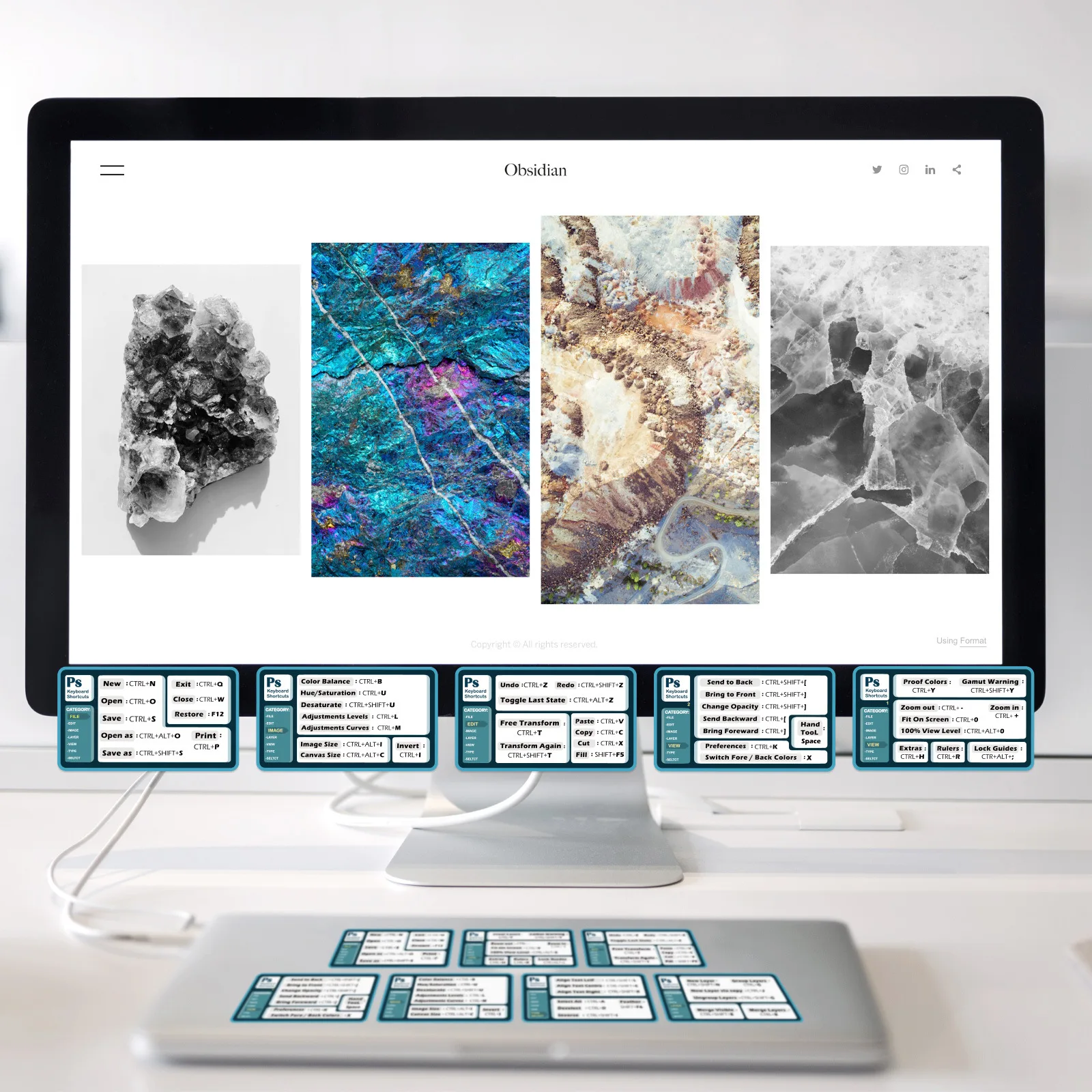 Наклейки для клавиатуры ноутбука 7 цветов |