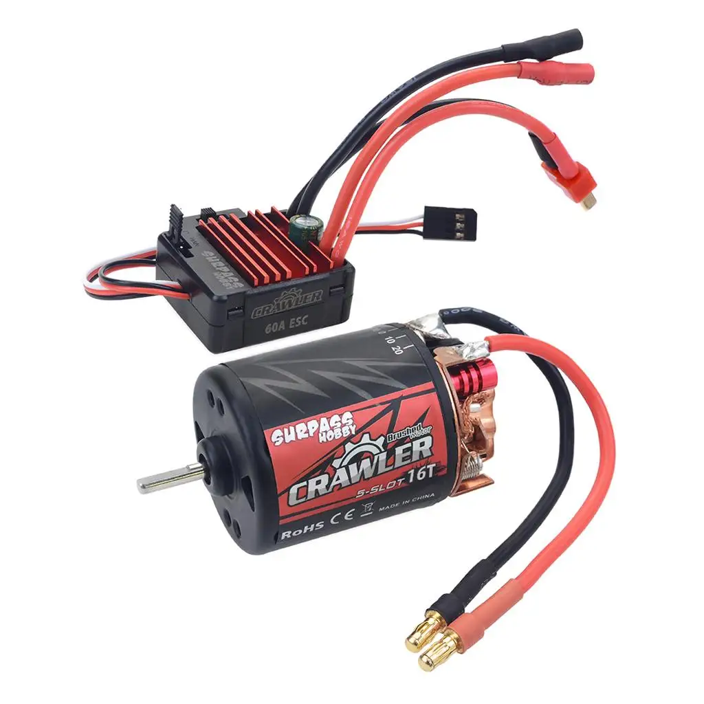 

1:10 RC Car Waterproof 16T Brushed Motor 60A ESC Combo RC Car Buggy Touring