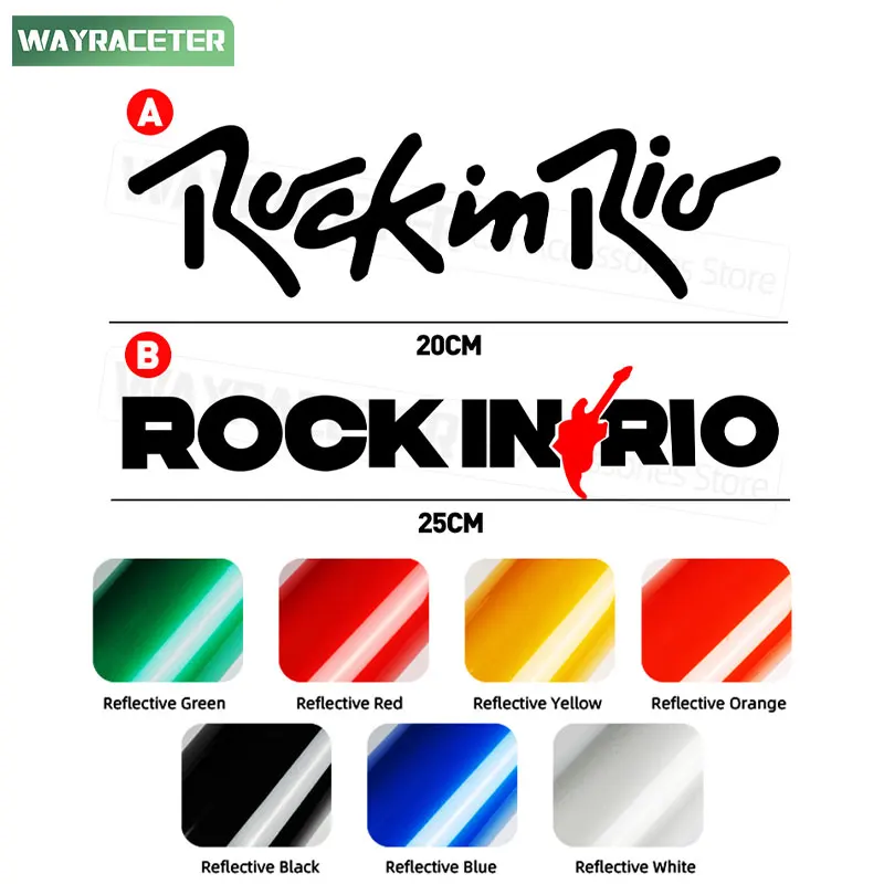 Светоотражающая Автомобильная наклейка Rock In Rio графическая Виниловая для Volkswagen