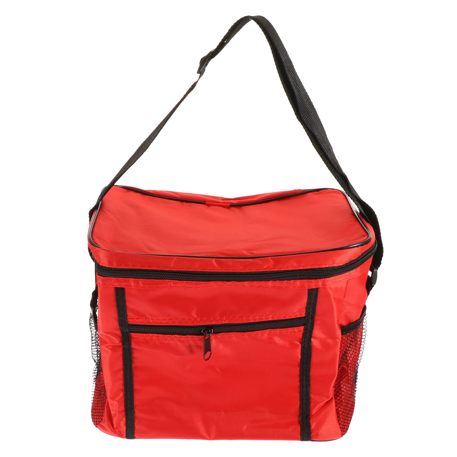 

Red Tote Bag Food Transport Large Insulated Lunch Pizza Warmer Backpack Commercial Catering Box Picnic