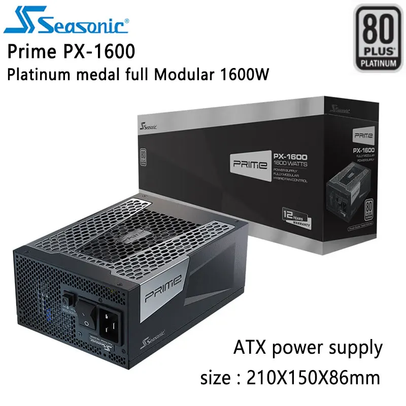 

Seasonic Prime PX1600 ATX Power Supply Platinum Medal Full Module Computer Power Supply 850W/1000W/1300W/1600W