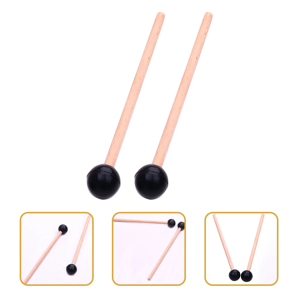 

2 Pcs Kids Keyboard Ethereal Drum Hammer Sticks Xylophone Marimba Simple Percussion Solid Wood Mallet Child Drumsticks