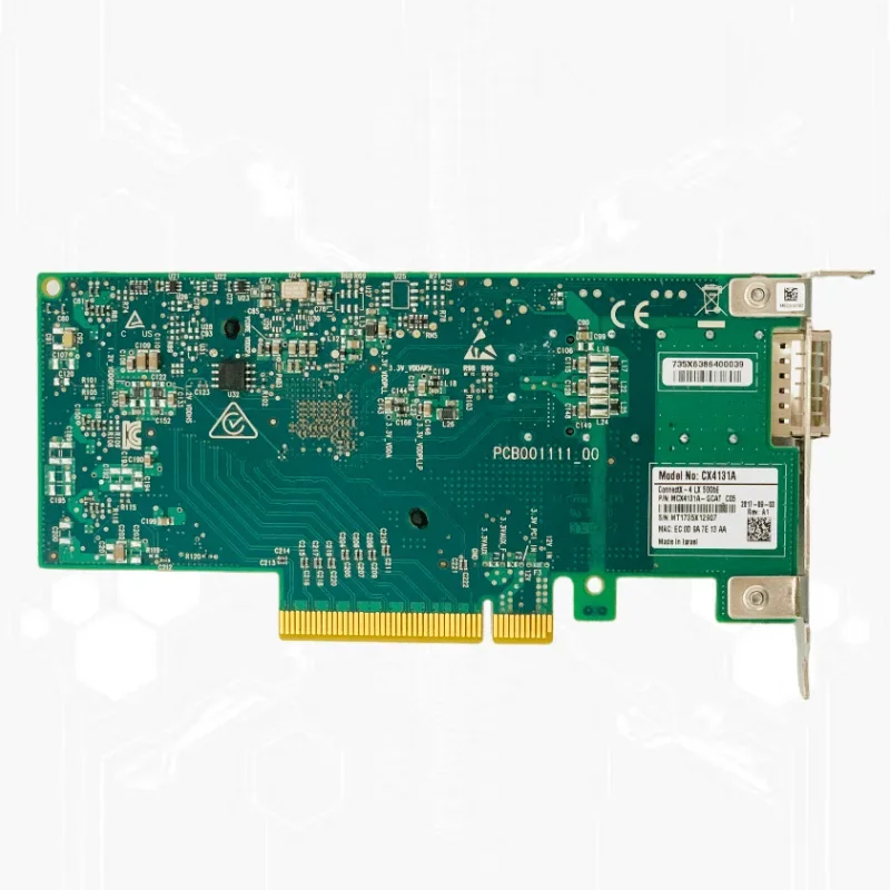 Почти новая сетевая интерфейсная карта Mellanox Mcx4131a-bcat Connectx-4 Lx En, 40GbE, однопортовая, QSFP28, PCIe 3.0 x8 (art.: 3920dbdbe195f) - 3920dbdbe195f