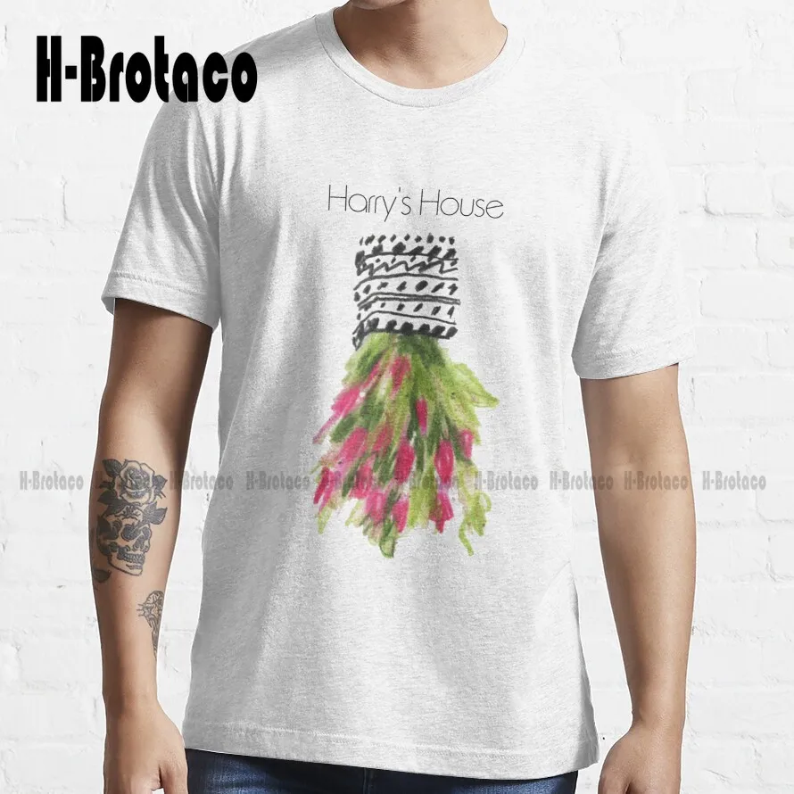 

Футболка мужская с цифровым принтом, трендовая тенниска унисекс с принтом «домик Гарри», модная майка на заказ, лето