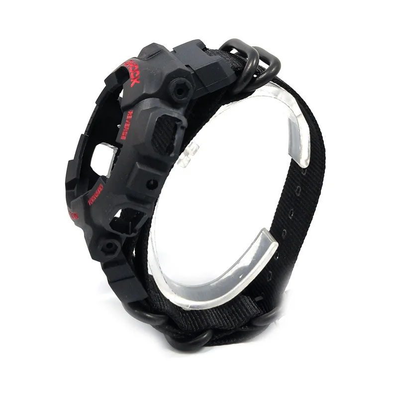 Нейлоновый ремешок для часов Casio G-shock резиновый разъем нейлоновый холщовый GSHOCK