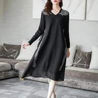 knitted dress womens 2022 spring and autumn new loose slim fashion foreign style size