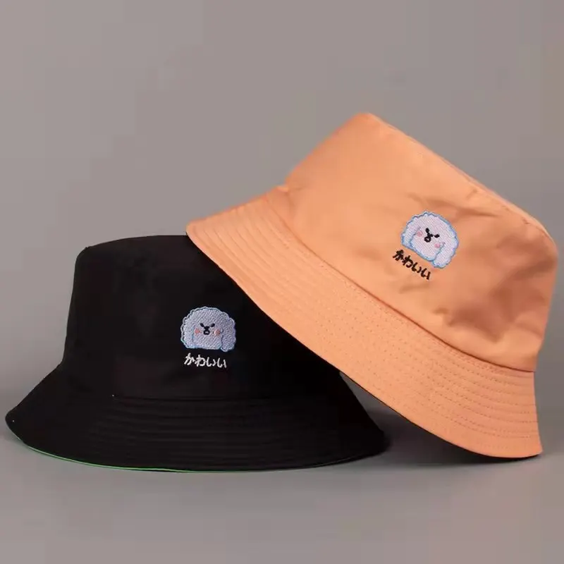 Панама с вышивкой Двусторонняя унисекс для мужчин и женщин 2022 - купить по