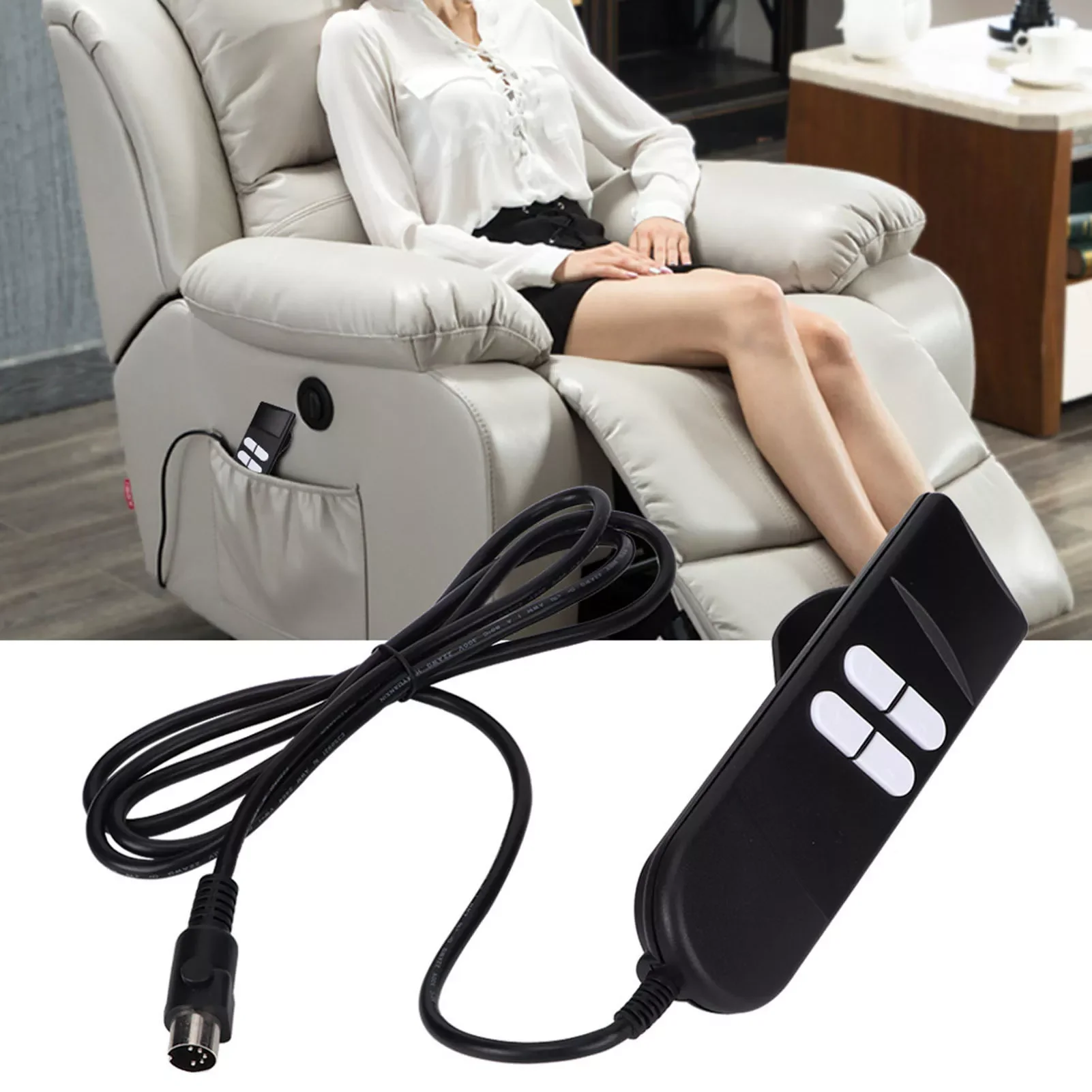

Electric Recliner Controller 4 Button For Lifting Chair Electric Sofa Manual Hand Controller Sofa Hand Control Switch
