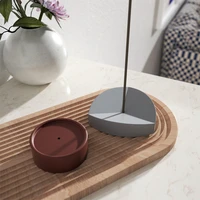 silicone cement incense holder molds geometric concrete aromatherapy incense tray mould diy decoration tool