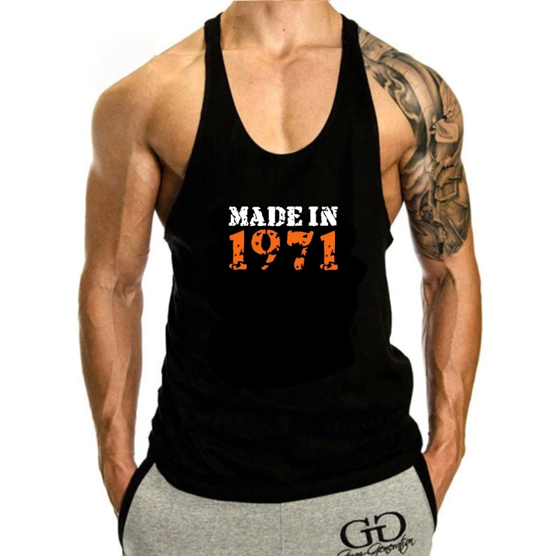 

Men's Made in 1971 tank top men Designs cotton S-XXXL Formal Sunlight Authentic summer Standard tank top men