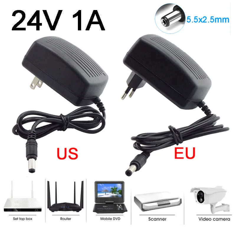 

CCTV Adaptor 24V 1000ma AC 110-220V to DC 24V 1A Adapter Power Supply Converter Charger Switch Switching Power Supplies C4