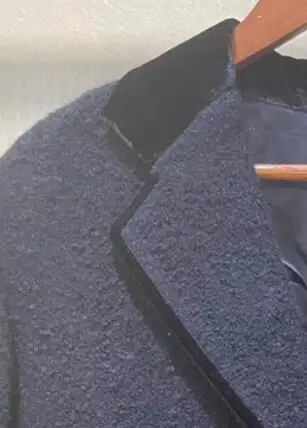 

Women Single Breasted Notched Tweed Blazer Coat Female Long Sleeve Jacket Autumn Winter Wool Blend Outwear Top with Pockets