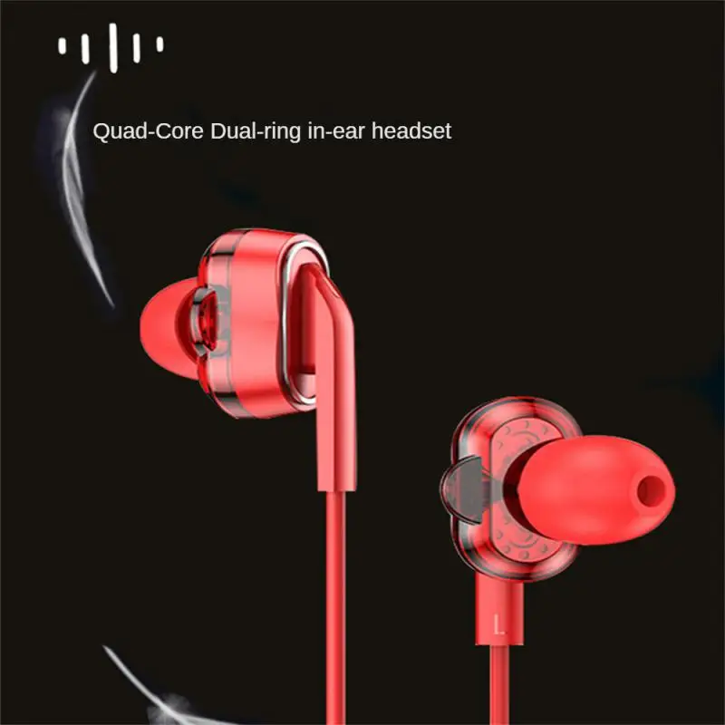 

3.5mm In-Ears Wired Headphone Subwoofer Metal Microphone Headset Call Four-motion Wired Headset For Huawei Xiaomi Wired Headset