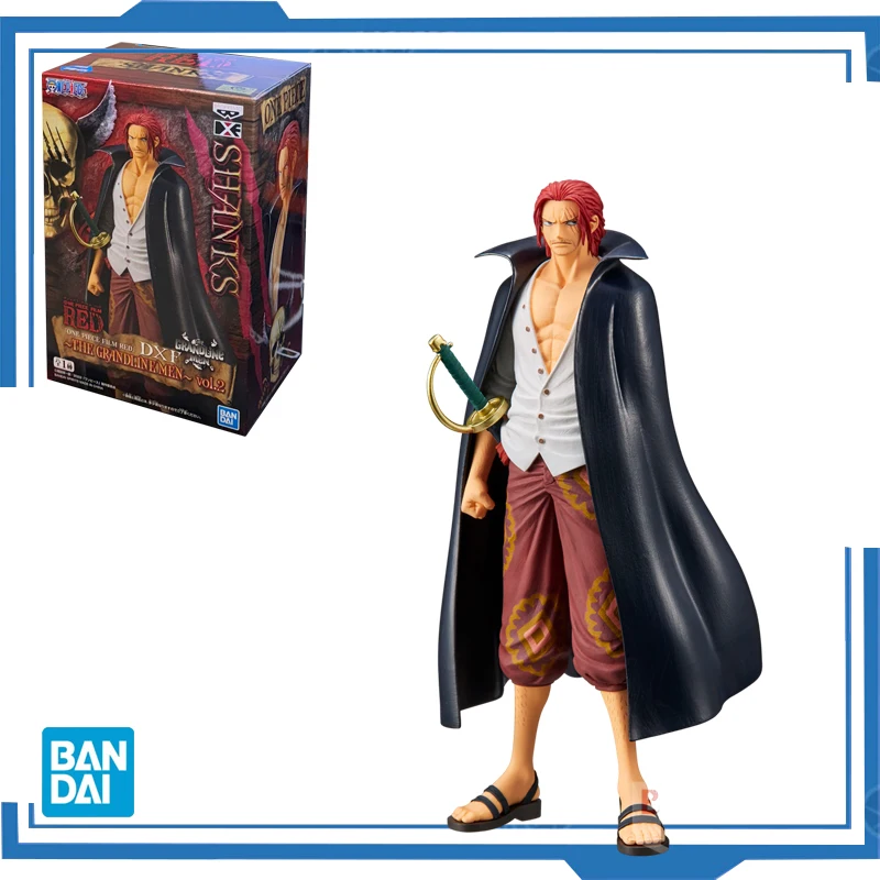 Bandai Original Banpresto Аниме One Piece Film RED DXF The Grandline Men Shanks ПВХ Фигурка Коллекционная модель