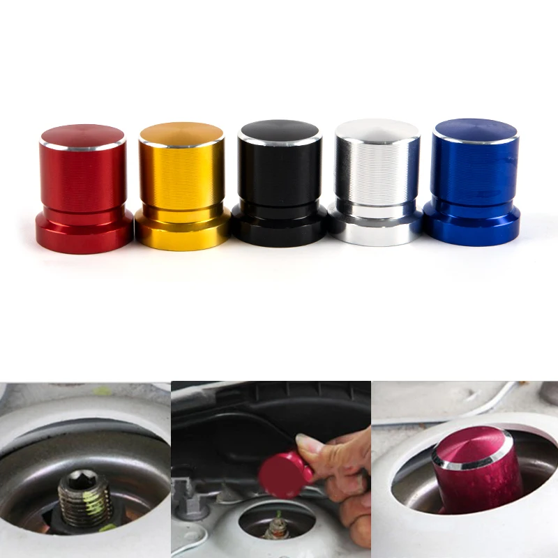 

1pc CX-4CX-5 Aluminum Alloy Car Shock Absorber Screw Waterproof Cap Decoration Cap Cover Trim Waterproof Absorber Nut M12