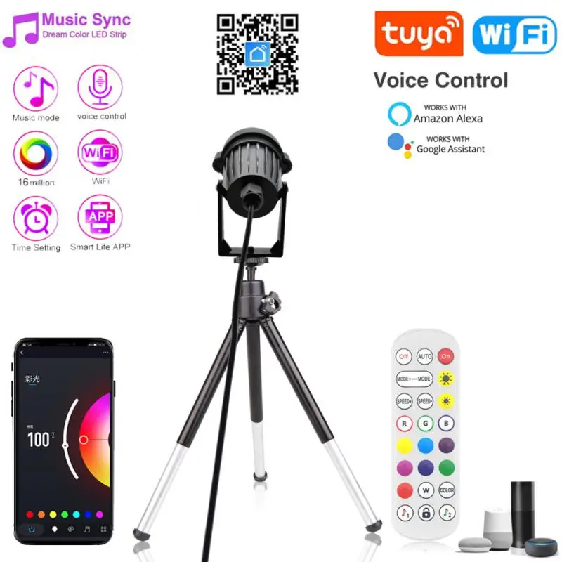

Tuya Smart WiFi IR Smart Tripod Projector Lamp RGB 6W Projection Light Smart Life APP Control For Alexa Google Assistant Home