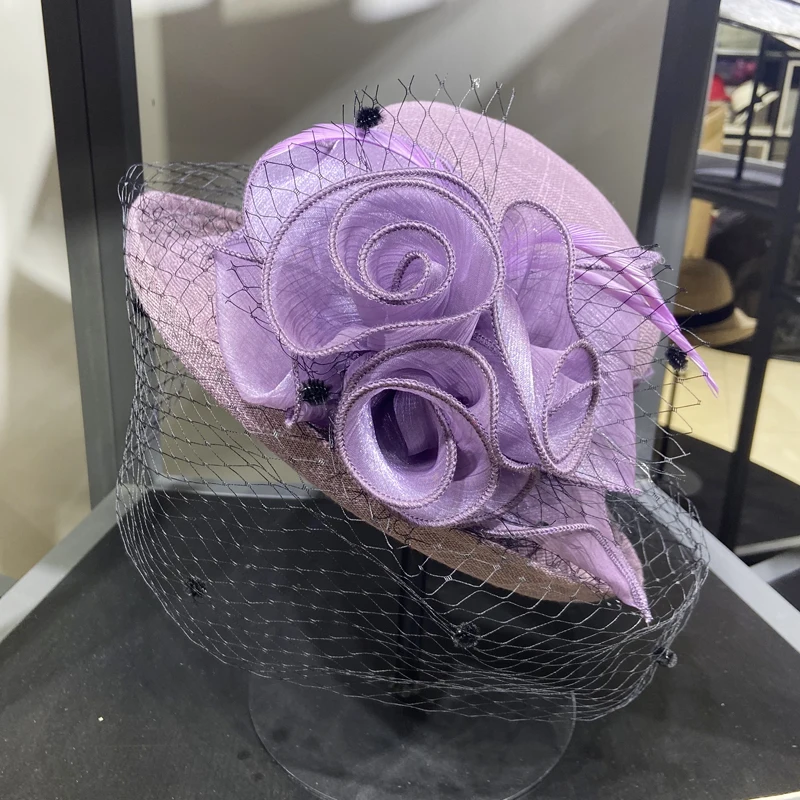 Шляпа женская с керлинговой сеткой корейская модная купольная Billycock элегантная