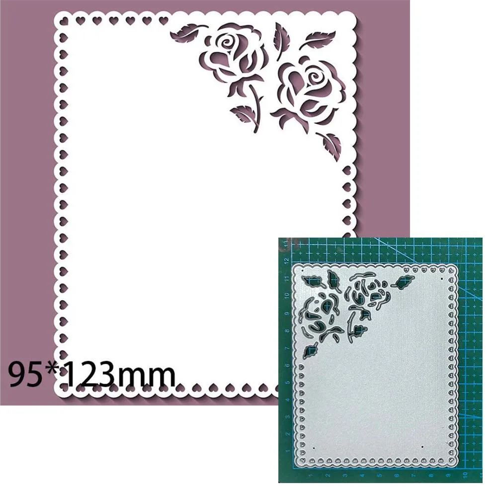 

Rose Flower Frame Metal Cutting Dies for Card Making Scrapbooking Embossing Die Cut Stencil Craft New 2023 Craft Dies