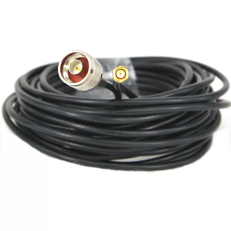 

N Male to RP-SMA Male WIFI Antenna Extension Cable RG58 Coaxial Pigtail 10M