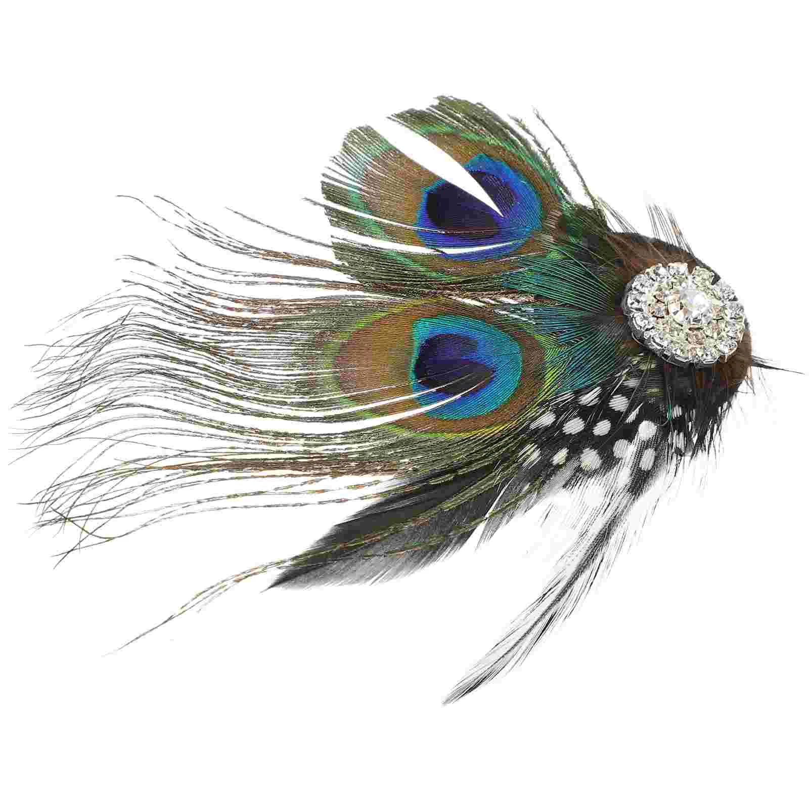 

Hair Clips Flapper Clip Costume Accessories Bohemian Rhinestones Barrettes Hairpin Women Headpiece Cosplay Headdress Decorative
