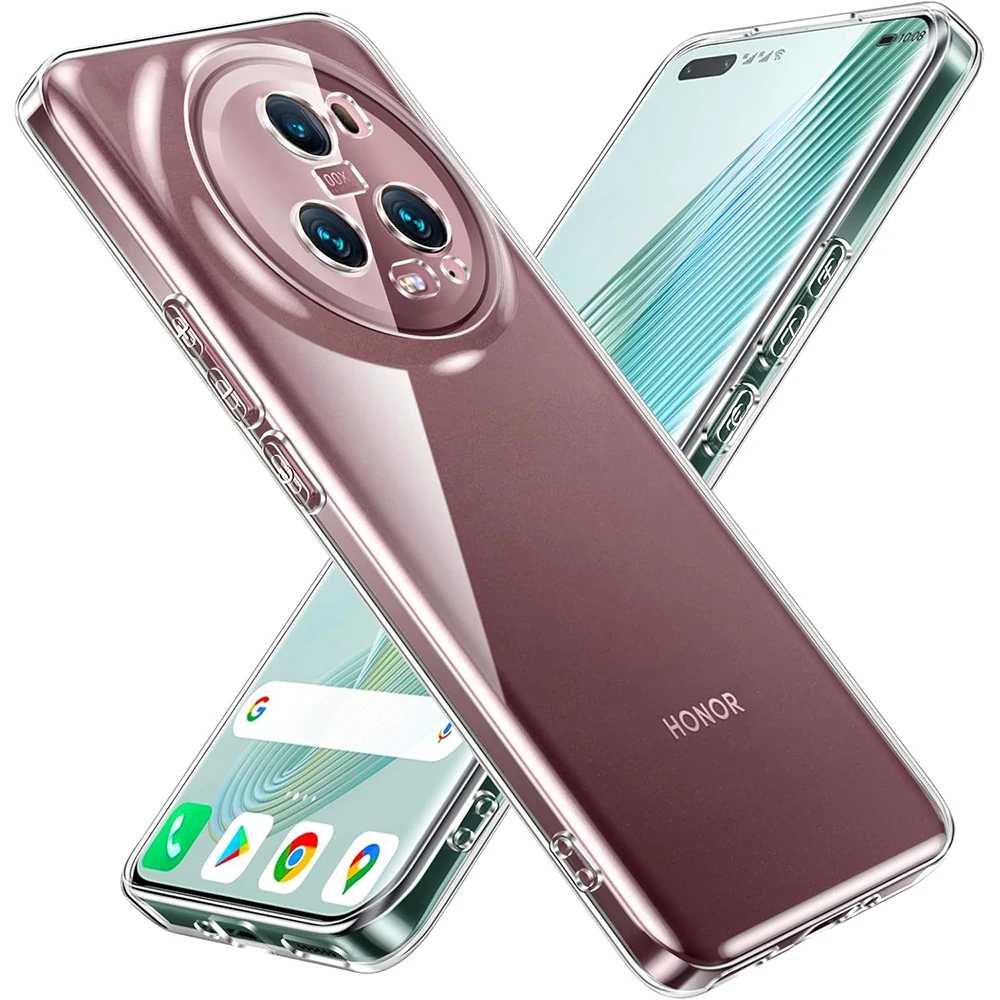 Прозрачный Ультратонкий силиконовый прозрачный мягкий чехол для Huawei Honor Magic6 Magic5