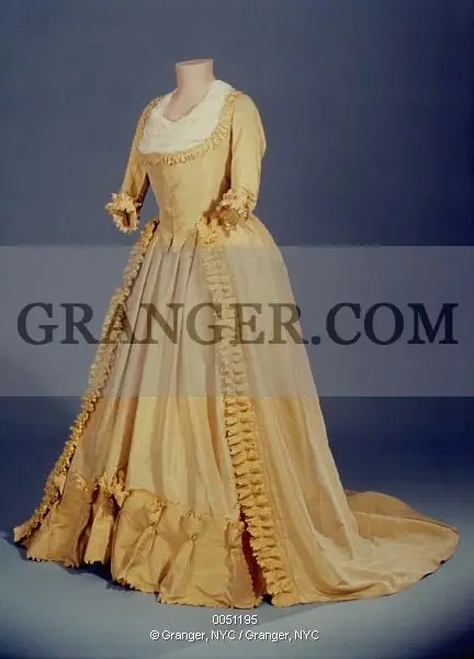 

Medieval 18th Century Rococo Dress Marie Antoinette Dresses Robe la Francaise Colonial Rococo Dress Yellow Maiden Dress