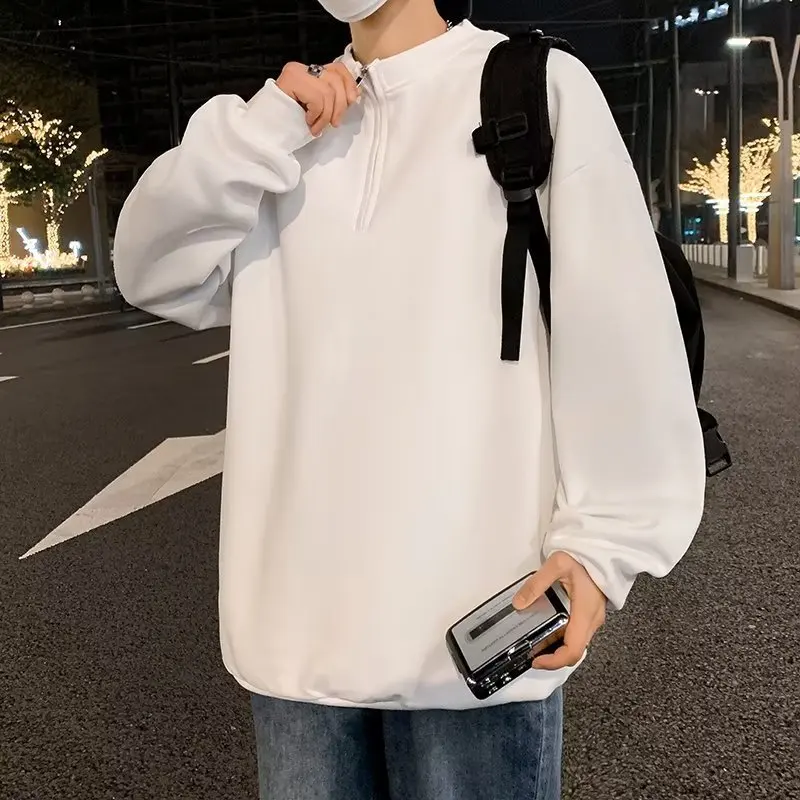 Design Sense Half Zipper Sweater Men's Seasonal Fashion Brand Slim Fit Sweater Men Coat 2023 New Fashion Top Sweater Streetwear