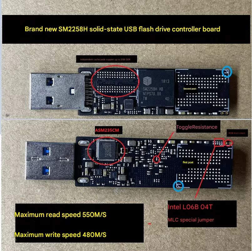 Фото 2258H Твердотельный USB-накопитель: Новая материнская плата с выделенным кэшем и системой WTG №1