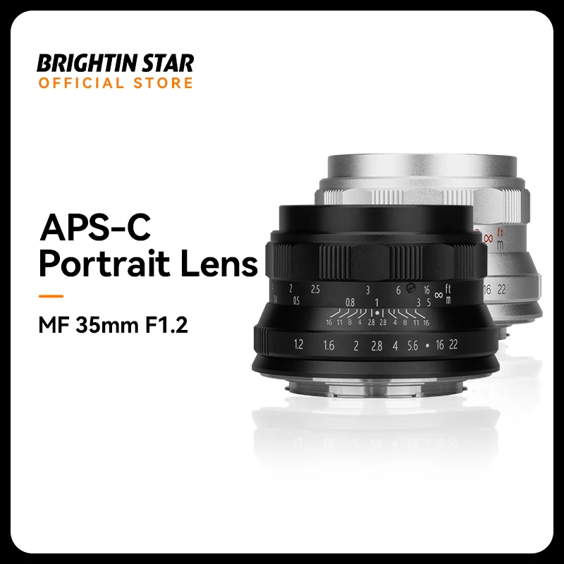 Объектив Brightin Star 35 мм F1.2 MF с ручной фокусировкой