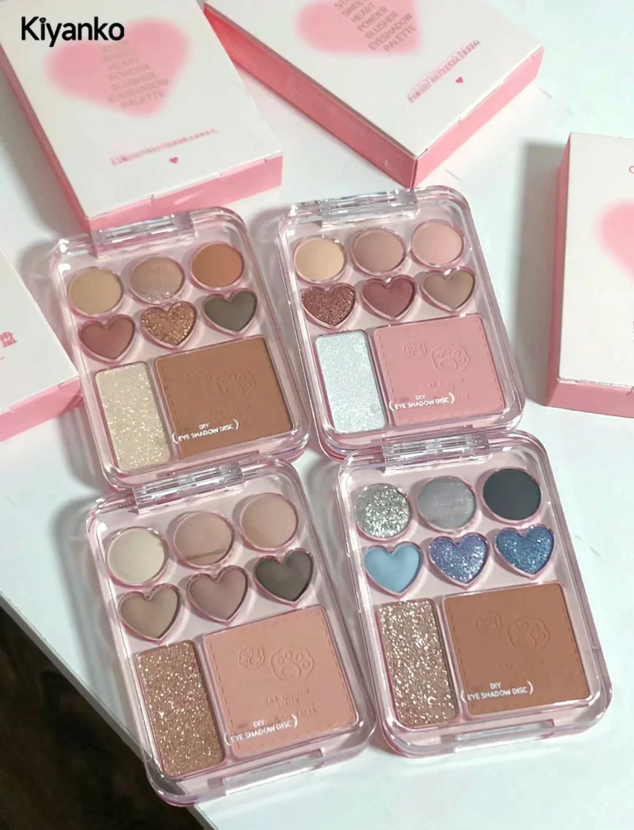 Stick Sweet Heart Powder Румяна для теней век подсветки карамельной пудры Коричневый лоток