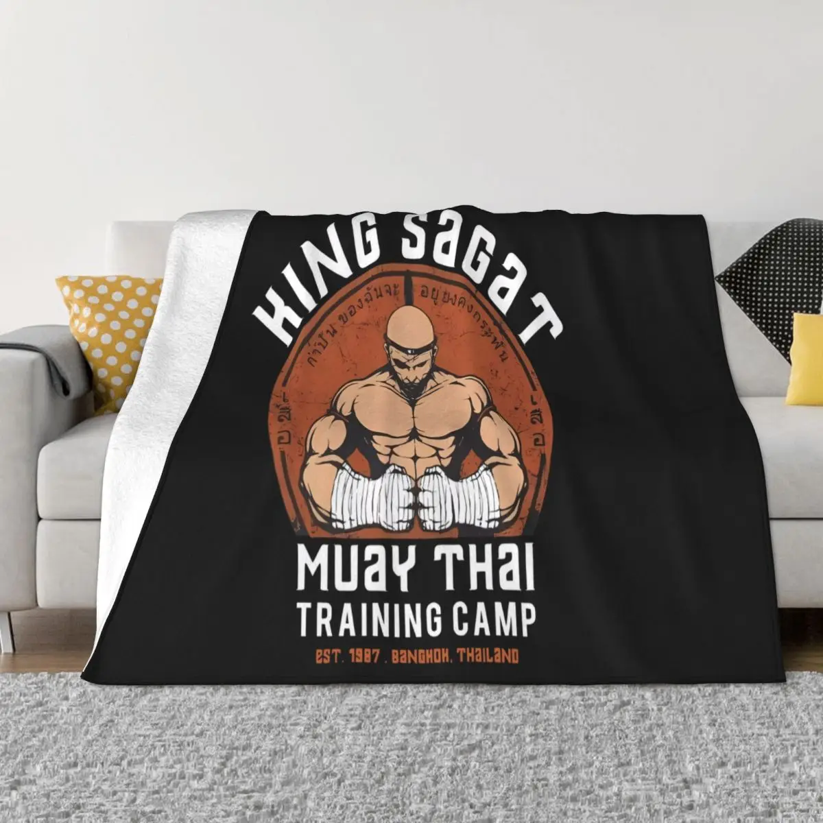 Тренировочный лагерь King Sagat Muay Thai плюшевое одеяло для кровати одеяла и пледы