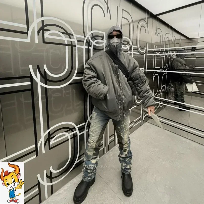 Двойная молния Grailz Project хлопковая куртка-пилот утепленная зимняя теплая куртка