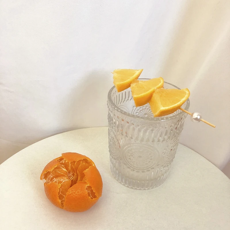 100PCS золотые бусины бамбуковые палочки для фруктов детей коктейль украшения пики