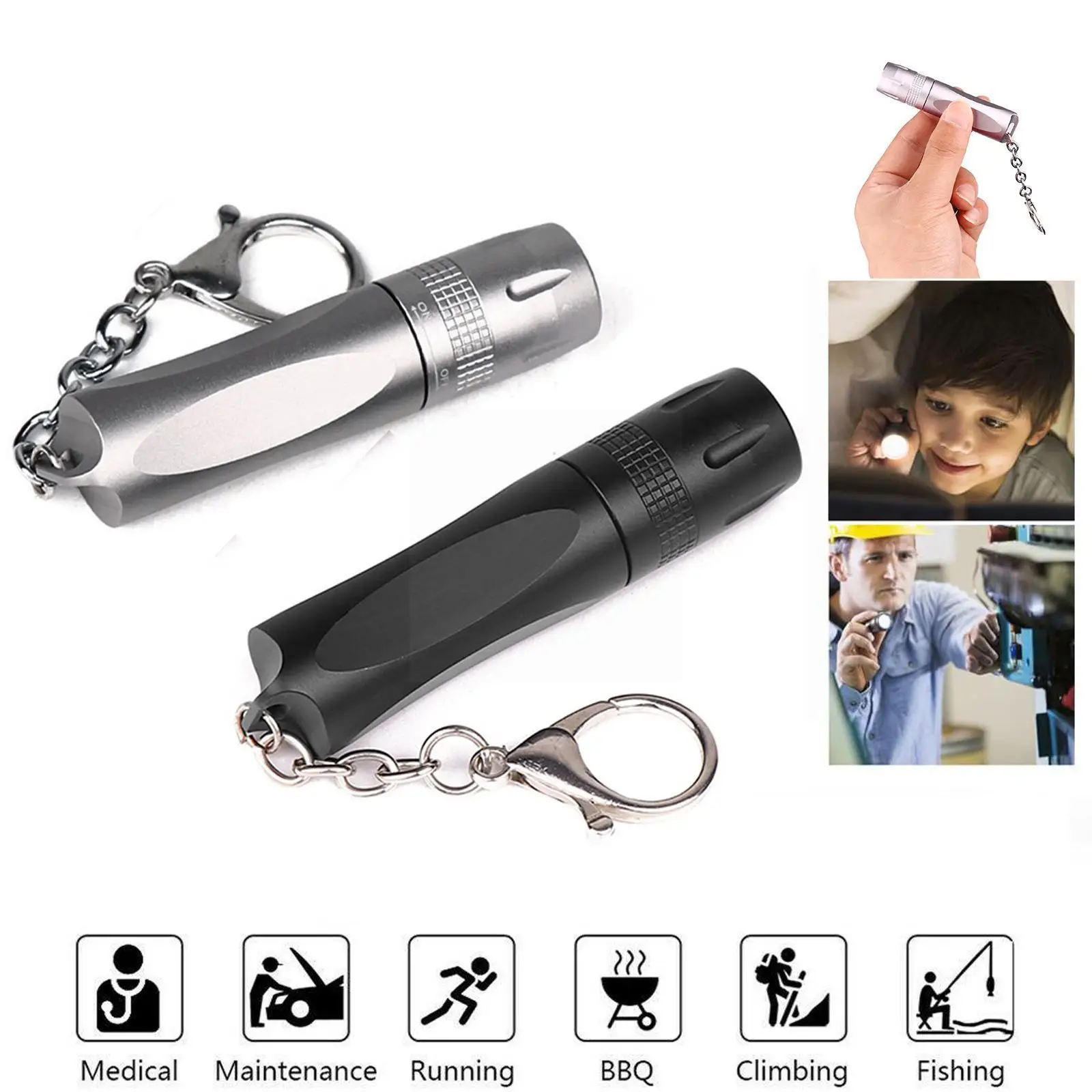 

Mini Tactical Flashlight Multifunctional LED Portable Keychain Light Strong With T6 Flashlight Emergency Flashlight Light V5N9
