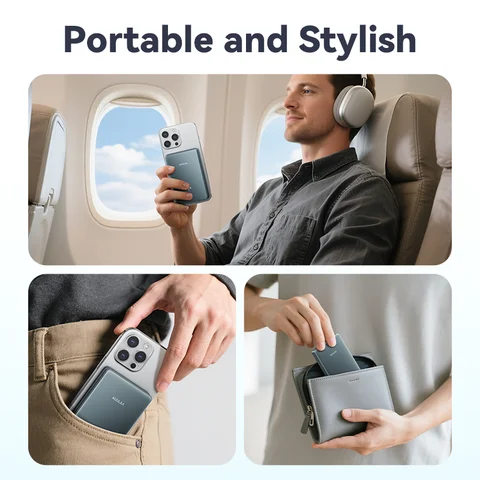 KUULAA Qi2 Магнитный Power Bank 10000 мАч Портативное зарядное устройство PowerBank для Magsafe 15 Вт Беспроводная быстрая зарядка для iPhone 16 Pro Max