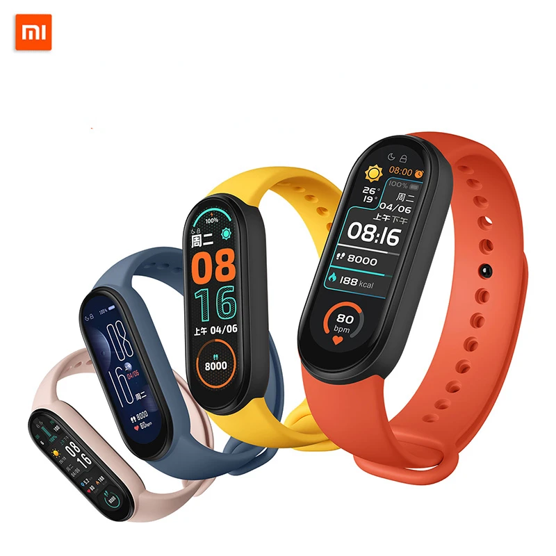 

Xiaomi Mi Band 6 NFC Smart Bracelet 1.56" AMOLED Colorful Screen SpO2 Heart Rate Nap Fitness Tracker Miband6 Waterproof