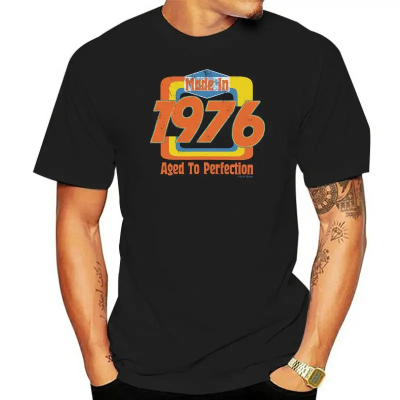 

Made In 1976 Mens 42nd Birthday Idea Novelty T-Shirt 70s Seventies Retro Mans Cool Casual Pride T Shirt Men Unisex New Fashion
