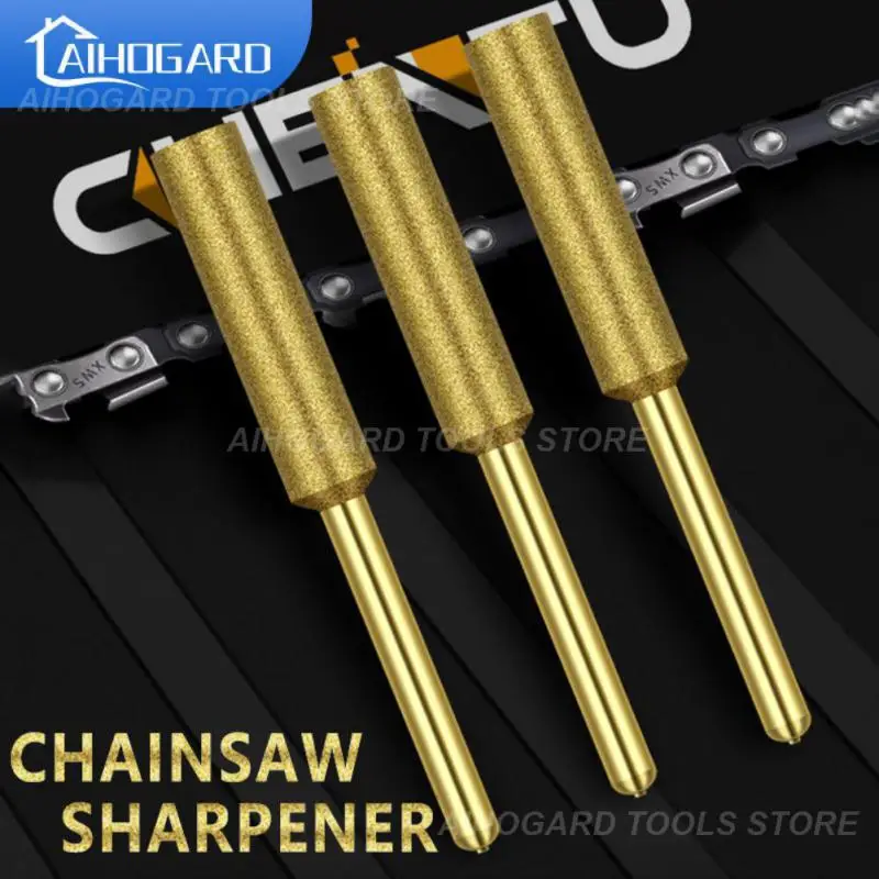 

Chainsaw Sharpener Gold Diamond Coated Heat Dissipation Stone File Chain 4-5.5mm Polishing Saw Sharpening Power Tools Kit