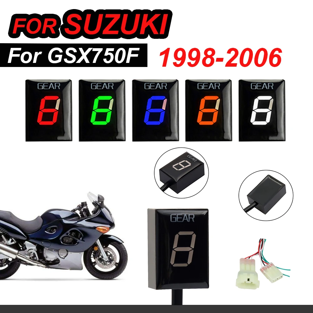 Для Suzuki GSX750F GSX 750F GSX 750 F 1998-2005 2006 аксессуары для мотоциклов светодиодный 1-6 индикатор скорости приборного инструмента